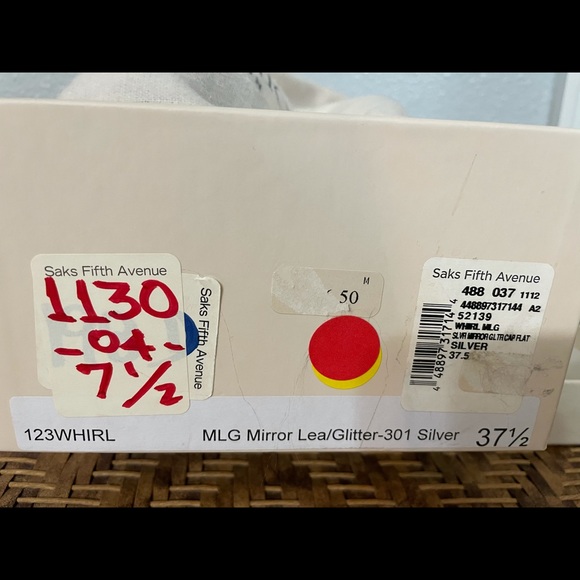 Jimmy Choo silver glitter WHIRL flats - Picture 7 of 7